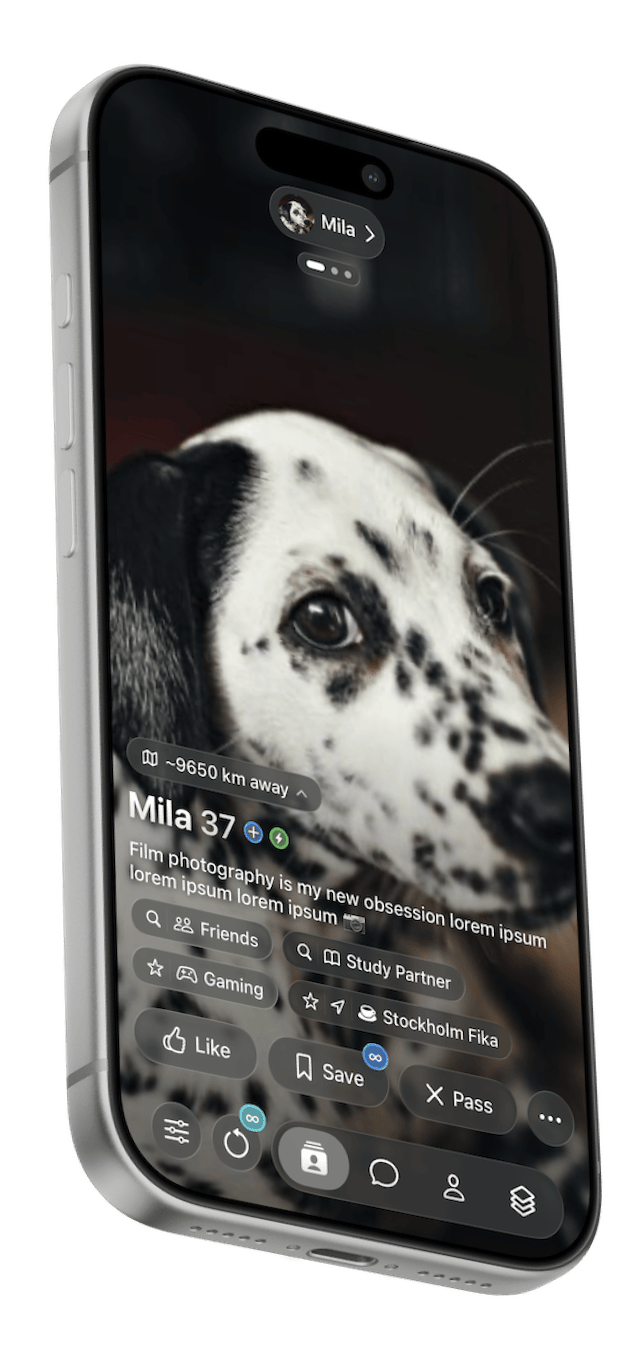 The HeyU feed on an iPhone